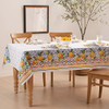 Elrene Home Fashions Capri Lemon Double-Bordered Mediterranean Tablecloth New