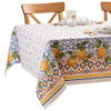 Elrene Home Fashions Capri Lemon Double-Bordered Mediterranean Tablecloth New