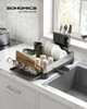 SONGMICS Dish Drying Rack Premium Stainless Steel Dish Rack with Rotatable Spout