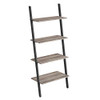 VASAGLE ALINRU LADDER SHELF, 4-TIER BOOKSHELF -GREIGE/BLACK