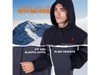 IUREK HEATED JACKET FOR MEN AND WOMEN DETACHABLE HOOD - SIZE: MEN L - GRAY