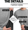 GALAXY BY HARVIC MEN'S LONG SLEEVE LIGHTWEIGHT CREW NECK - SIZE: MEN L - BLACK New