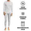 GALAXY BY HARVIC 2-PIECE LIGHTWEIGHT THERMAL SET TOP BOTTOM SIZE: MEN L - WHITE New