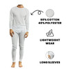 GALAXY BY HARVIC 2-PIECE LIGHTWEIGHT THERMAL SET TOP BOTTOM SIZE: MEN L - WHITE New