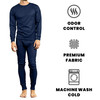 GALAXY BY HARVIC 2-PIECE LIGHTWEIGHT THERMAL SET TOP BOTTOM SIZE: MEN L - NAVY New