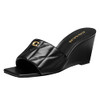 CP910 Coach Women's Emma Wedge Sandal Black Size 7.5