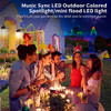 RUICAIKUN Outdoor Lights,15W Halloween Lights, 12V APP Control Spotlight - BLACK