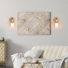 CLASSY LEAVES SCONCE WALL LIGHTING BLACK GOLD MOUNTED CLEAR GLASS A04612-BLK/GLD CLASSY LEAVES SCONCE WALL LIGHTING BLACK GOLD MOUNTED CLEAR GLASS A04612-BLK/GLD