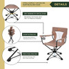 ARROWHEAD OUTDOOR 360° DEGREE SWIVEL HUNTING CHAIR W/ARMRESTS - TAN