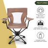 ARROWHEAD OUTDOOR 360° DEGREE SWIVEL HUNTING CHAIR W/ARMRESTS - TAN