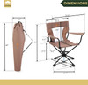 ARROWHEAD OUTDOOR 360° DEGREE SWIVEL HUNTING CHAIR W/ARMRESTS - TAN