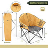 ARROWHEAD OUTDOOR Oversized Heavy-Duty Club Folding Chair w/External Pocket