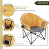 ARROWHEAD OUTDOOR Oversized Heavy-Duty Club Folding Chair w/External Pocket