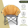ARROWHEAD OUTDOOR Oversized Heavy-Duty Club Folding Chair w/External Pocket