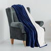 LUXURY HOME LIGHTWEIGHT SUPER SOFT COZY SHERPA FLEECE THROW BLANKET 50X60 - BLUE