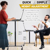 NEWBULIG MOBILE LAPTOP OVERBED TABLE ADJUSTABLE HEIGHT SMALL ROLLING - BLACK
