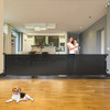 KISKIZ 110 INCH EXTRA WIDE RETRACTABLE BABY & DOG GATE - BLACK New