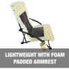 BLISS HAMMOCKS FOLDING BEACH CHAIR, DELUXE - PINEAPPLE