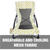 BLISS HAMMOCKS FOLDING BEACH CHAIR, DELUXE - PINEAPPLE New