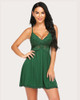 AVIDLOVE FLORAL PRINT V-NECK FULL SLIP DRESS - SIZE: WOMEN S - GREEN New