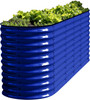 OLLE GALVANIZED RAISED GARDEN 32" TALL BED 12-IN-1 GARDEN - COBALT BLUE