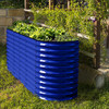 OLLE GALVANIZED RAISED GARDEN 32" TALL BED 12-IN-1 GARDEN - COBALT BLUE