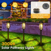 HAKOL BH-598-8 LED OUTDOOR WATERPROOF SOLAR LIGHTS - 8 PACK - BLACK