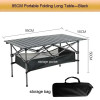 GENERIC OUTDOOR FOLDING  TOURIST PORTABLE STORAGE TABLE CAMPING DESK - BLACK