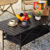 GENERIC OUTDOOR FOLDING  TOURIST PORTABLE STORAGE TABLE CAMPING DESK - BLACK