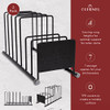 CUISINEL LID AND DISH ORGANIZER RACK 2PACK MATTE BLACK KITCHEN STORAGE