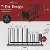 CUISINEL LID AND DISH ORGANIZER RACK 2PACK MATTE BLACK KITCHEN STORAGE