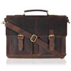 OAK LEATHERS LEATHER LAPTOP MESSENGER BAG - SIZE: MEN L WOMEN L - BROWN1 New