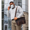 OAK LEATHERS LEATHER LAPTOP MESSENGER BAG - SIZE: MEN L WOMEN L - BROWN1 New