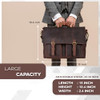OAK LEATHERS LEATHER LAPTOP MESSENGER BAG - SIZE: MEN L WOMEN L - BROWN1 New