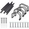 TRUE & TIDY BIKE FLOOR STAND AND HOLDER, 22-28" WHEELS, 4 SLOTS - BLACK