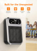 GIVEBEST 800W WALL OUTLET SPACE HEATER WITH REMOTE - SILVER/BLACK