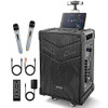GEYGUY GTSK10-3 3-WAY PORTABLE PA SYSTEM WIRELESS MICROPHONES - BLACK