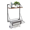 HONEY-CAN-DO DRY COMPACT COLLAPSIBLE RACK WITH SHELF BLACK/WALNUT DRY-10029 HONEY-CAN-DO DRY COMPACT COLLAPSIBLE RACK WITH SHELF BLACK/WALNUT DRY-10029