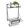 HONEY-CAN-DO DRY COMPACT COLLAPSIBLE RACK WITH SHELF BLACK/WALNUT DRY-10029 HONEY-CAN-DO DRY COMPACT COLLAPSIBLE RACK WITH SHELF BLACK/WALNUT DRY-10029