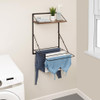 HONEY-CAN-DO DRY COMPACT COLLAPSIBLE RACK WITH SHELF BLACK/WALNUT DRY-10029 HONEY-CAN-DO DRY COMPACT COLLAPSIBLE RACK WITH SHELF BLACK/WALNUT DRY-10029