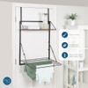 HONEY-CAN-DO DRY COMPACT COLLAPSIBLE RACK WITH SHELF BLACK/WALNUT DRY-10029 HONEY-CAN-DO DRY COMPACT COLLAPSIBLE RACK WITH SHELF BLACK/WALNUT DRY-10029