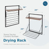 HONEY-CAN-DO DRY COMPACT COLLAPSIBLE RACK WITH SHELF BLACK/WALNUT DRY-10029 HONEY-CAN-DO DRY COMPACT COLLAPSIBLE RACK WITH SHELF BLACK/WALNUT DRY-10029