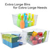 EZEE SPACE 3PK CLEAR PLASTIC STORAGE BINS WITH LIDS - 8X10 - CLEAR