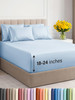 CGK UNLIMITED EXTRA DEEP QUEEN SHEET SET 6 PIECE BREATHABLE & COOLING SKY BLUE