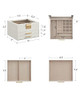 SONGMICS Jewelry Box with Glass Lid, 3-Layer Jewelry Organizer JBC239WT - WHITE New