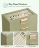 SONGMICS Jewelry Box with Glass Lid, 4-Layer Jewelry Organizer, 3 Drawers