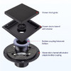 Efd-B-Y15 6 Inch Square Shower Drain FLANGE REVERSIBLE 2-IN-1 COVER - BLACK