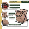 ARROWHEAD OUTDOOR MULTI-FUNCTION 3-IN-1 CAMP CHAIR BACKPACK STOOL - ANTLER TAN