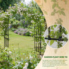 OLLE GARDENS ARCH 95" HIGH X 59" WIDE METAL ARCH TRELLIS - BLACK