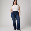 LEVI'S 725 HIGH RISE WOMEN'S JEANS SIZE: 16W M PLUS ETERNAL INDIGO DARK WASH New